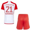 Maillot de Supporter FC Bayern Munich Lucas Hernandez 21 Domicile 2023-24 Pour Enfant